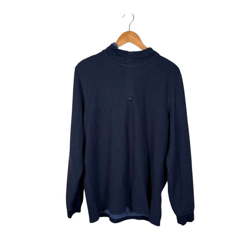 Marine Layer Jacket Size‎ Marge Navy Blue Weekend Sport 1/4 Zip Stretch Hoodie